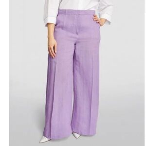 NEW Marina Rinaldi Plus Size Euclide Linen Wide Leg Pants Pull On Stretch nwot